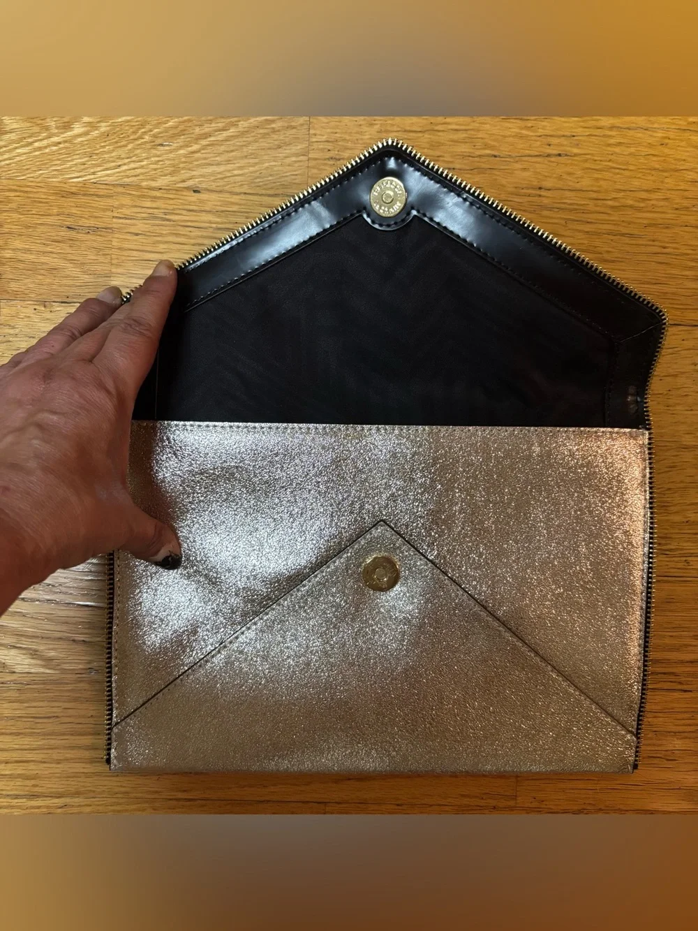 NEW Rebecca Minkoff Metallic Leo Luxury Special Occasion Whimsigoth Clutch Bag L